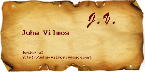 Juha Vilmos névjegykártya