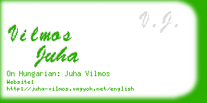 vilmos juha business card